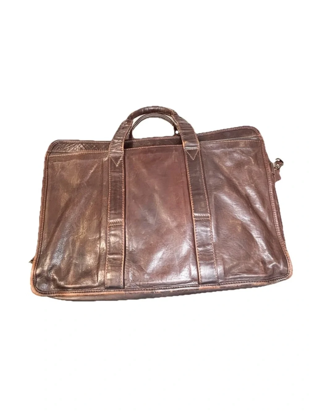 Vintage‎ Tumi Alpha Leather Laptop Briefcase Brown Distressed 17 Inch